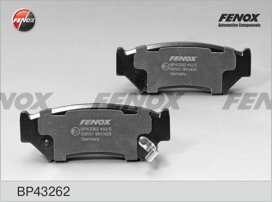 Fenox bp43262 - Тормозные колодки, дисковые, комплект autodnr.net