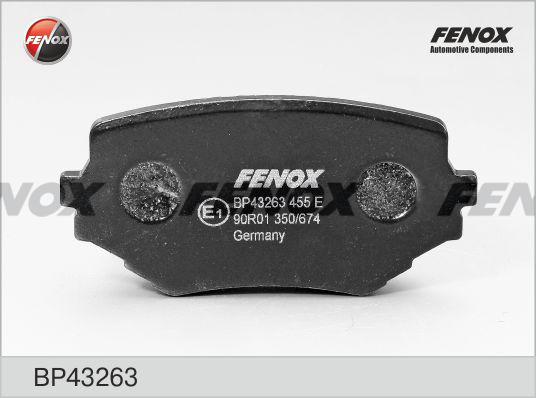Fenox BP43263 - Гальмівні колодки, дискові гальма autocars.com.ua