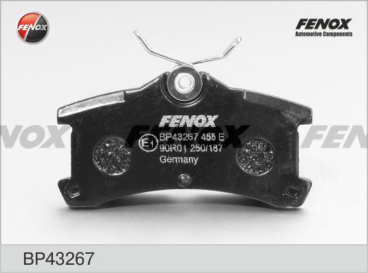 Fenox BP43267 - Тормозные колодки, дисковые, комплект autodnr.net