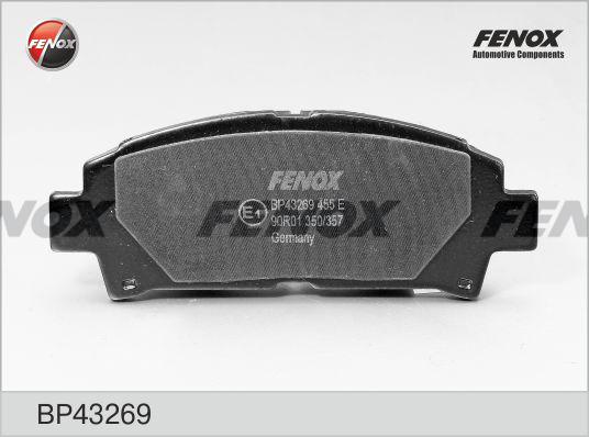 Fenox BP43269 - Тормозные колодки, дисковые, комплект avtokuzovplus.com.ua