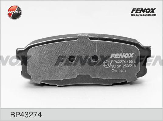 Fenox BP43274 - Тормозные колодки, дисковые, комплект avtokuzovplus.com.ua