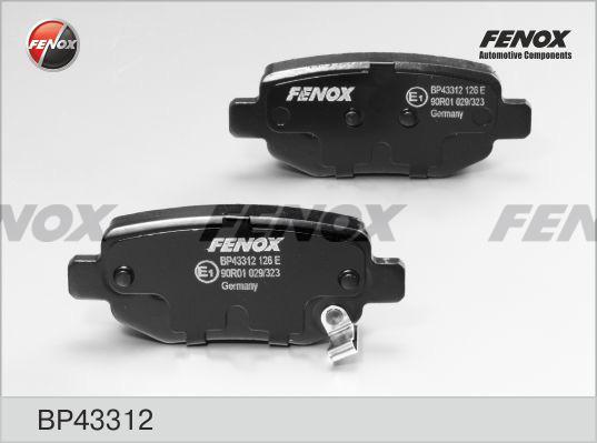 Fenox BP43312 - Тормозные колодки, дисковые, комплект avtokuzovplus.com.ua