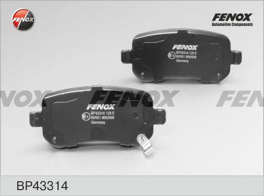 Fenox BP43314 - Тормозные колодки, дисковые, комплект autodnr.net