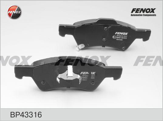 Fenox BP43316 - Тормозные колодки, дисковые, комплект avtokuzovplus.com.ua