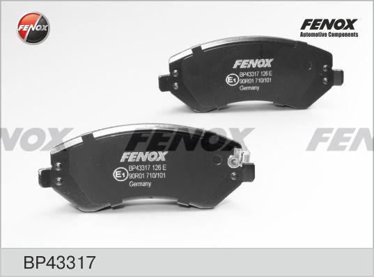 Fenox BP43317 - Гальмівні колодки, дискові гальма autocars.com.ua
