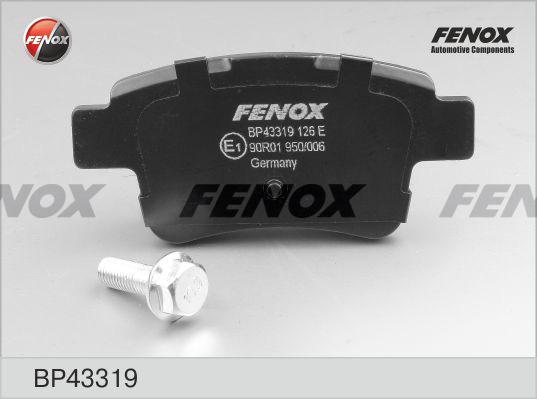 Fenox BP43319 - Гальмівні колодки, дискові гальма autocars.com.ua