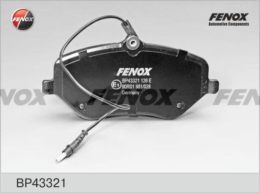 Fenox BP43321 - Тормозные колодки, дисковые, комплект avtokuzovplus.com.ua