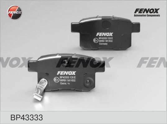 Fenox BP43333 - Гальмівні колодки, дискові гальма autocars.com.ua