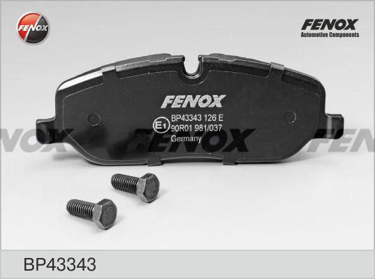 Fenox BP43343 - Гальмівні колодки, дискові гальма autocars.com.ua