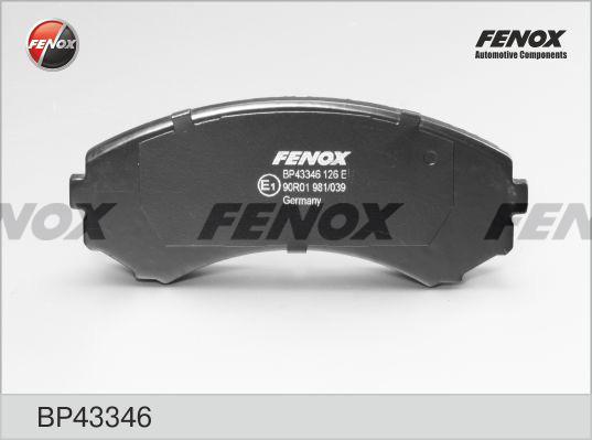 Fenox BP43346 - Тормозные колодки, дисковые, комплект avtokuzovplus.com.ua