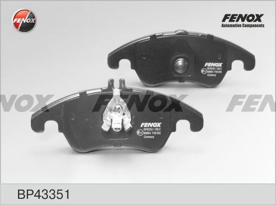 Fenox BP43351 - Гальмівні колодки, дискові гальма autocars.com.ua