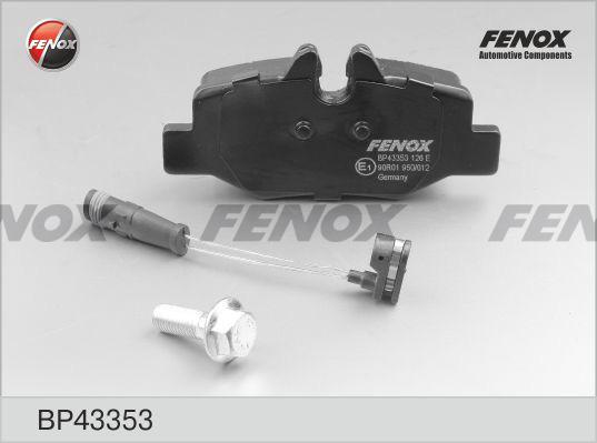 Fenox BP43353 - Тормозные колодки, дисковые, комплект avtokuzovplus.com.ua