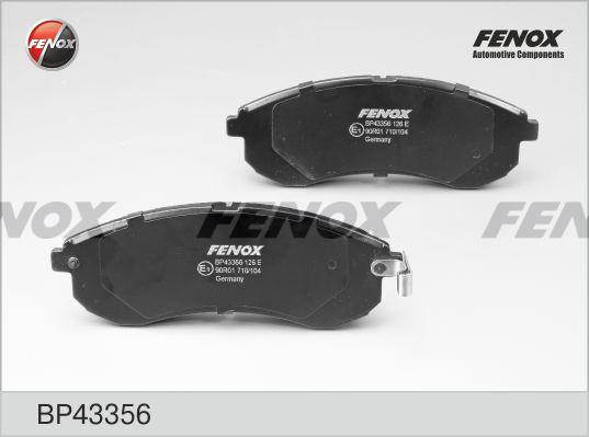 Fenox BP43356 - Гальмівні колодки, дискові гальма autocars.com.ua