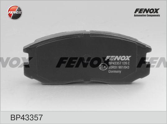 Fenox BP43357 - Тормозные колодки, дисковые, комплект avtokuzovplus.com.ua