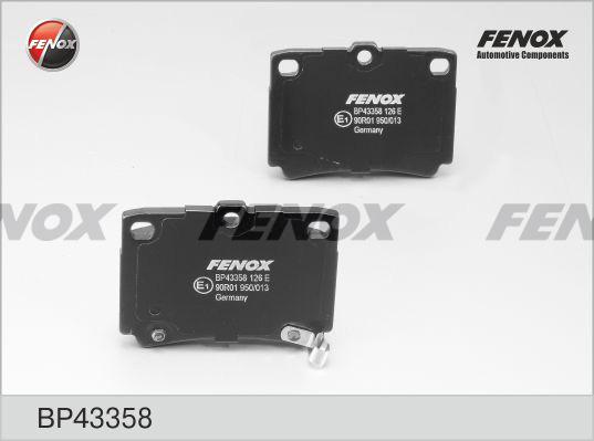 Fenox BP43358 - Гальмівні колодки, дискові гальма autocars.com.ua