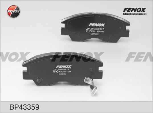 Fenox BP43359 - Гальмівні колодки, дискові гальма autocars.com.ua