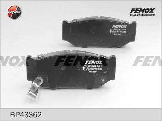 Fenox BP43362 - Гальмівні колодки, дискові гальма autocars.com.ua