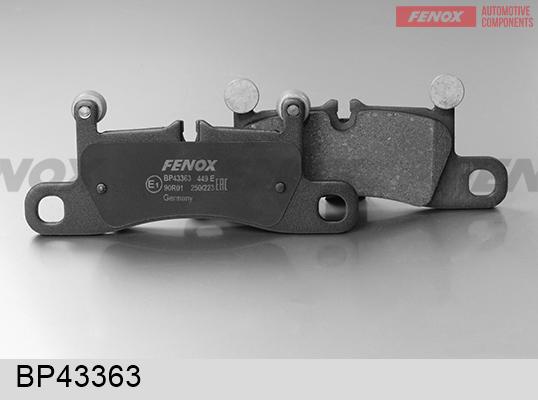 Fenox BP43363 - Гальмівні колодки, дискові гальма autocars.com.ua