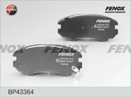 Fenox BP43364 - Тормозные колодки, дисковые, комплект autodnr.net