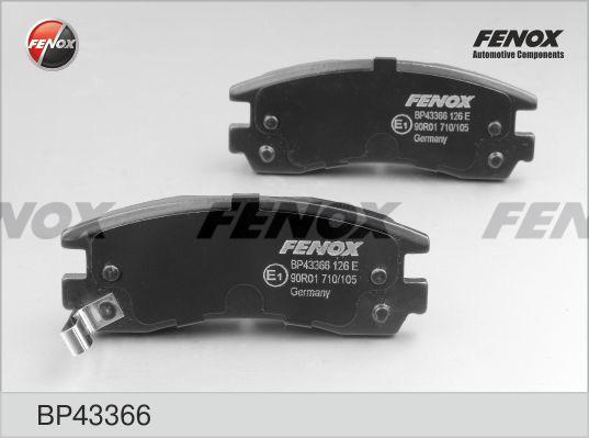 Fenox BP43366 - Тормозные колодки, дисковые, комплект autodnr.net