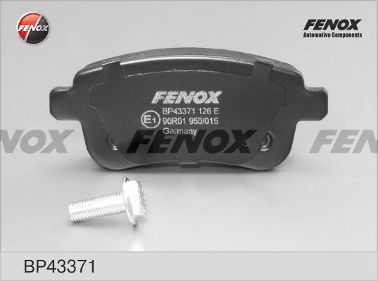 Fenox BP43371 - Гальмівні колодки, дискові гальма autocars.com.ua