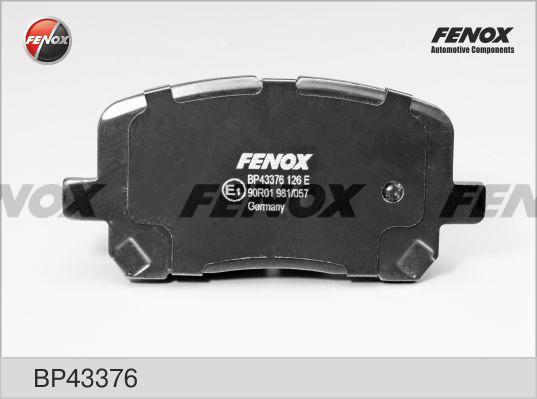 Fenox bp43376 - Тормозные колодки, дисковые, комплект autodnr.net