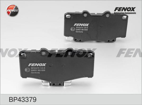 Fenox BP43379 - Тормозные колодки, дисковые, комплект avtokuzovplus.com.ua
