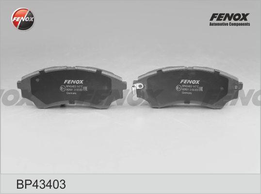 Fenox BP43403 - Тормозные колодки, дисковые, комплект avtokuzovplus.com.ua