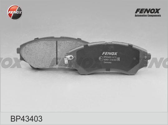 Fenox BP43403 - Тормозные колодки, дисковые, комплект avtokuzovplus.com.ua