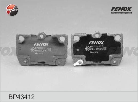 Fenox BP43412 - Тормозные колодки, дисковые, комплект avtokuzovplus.com.ua