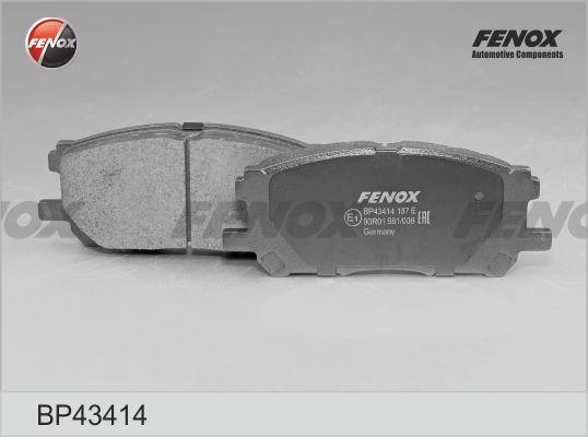 Fenox BP43414 - Тормозные колодки, дисковые, комплект avtokuzovplus.com.ua