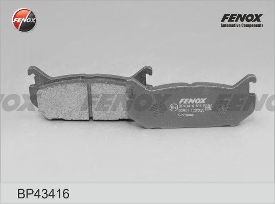 Fenox BP43416 - Тормозные колодки, дисковые, комплект avtokuzovplus.com.ua