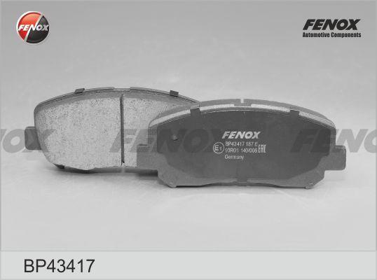 Fenox BP43417 - Тормозные колодки, дисковые, комплект avtokuzovplus.com.ua