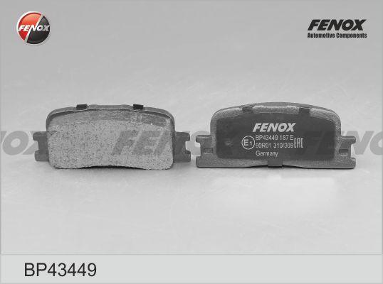 Fenox BP43449 - Гальмівні колодки, дискові гальма autocars.com.ua