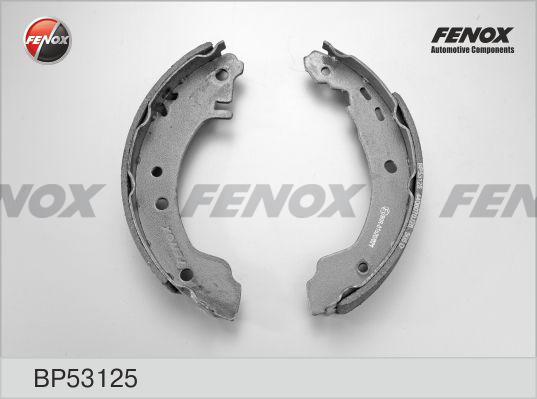 Fenox BP53125 - Комплект тормозных колодок, барабанные autodnr.net