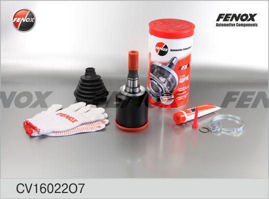 Fenox CV16022O7 - Шарнірний комплект, ШРУС, приводний вал autocars.com.ua