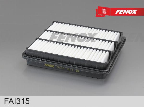 Fenox FAI315 - Повітряний фільтр autocars.com.ua