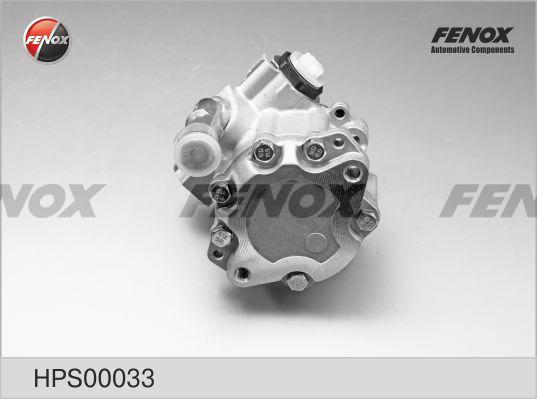 Fenox HPS00033 - Гідравлічний насос, рульове управління, ГУР autocars.com.ua