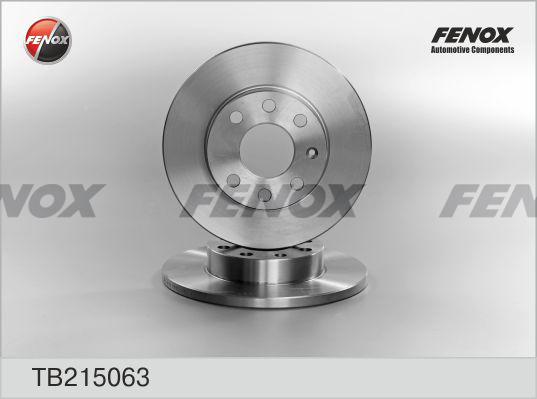 Fenox TB215063 - Гальмівний диск autocars.com.ua