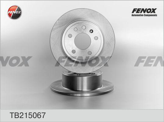 Fenox TB215067 - Гальмівний диск autocars.com.ua