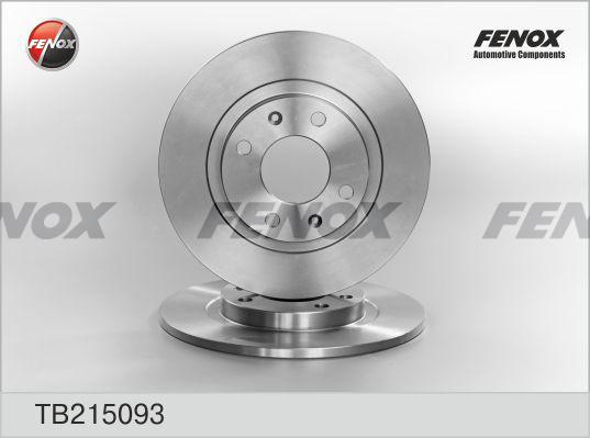 Fenox TB215093 - Гальмівний диск autocars.com.ua