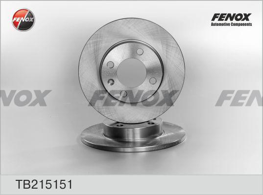 Fenox TB215151 - Гальмівний диск autocars.com.ua