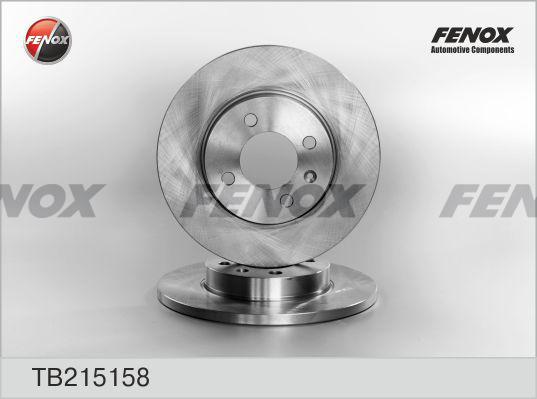 Fenox TB215158 - Гальмівний диск autocars.com.ua