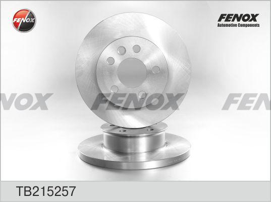 Fenox TB215257 - Гальмівний диск autocars.com.ua