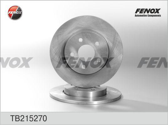 Fenox TB215270 - Гальмівний диск autocars.com.ua
