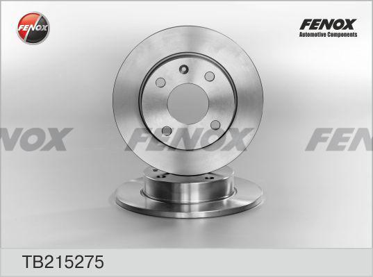 Fenox TB215275 - Гальмівний диск autocars.com.ua