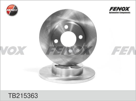 Fenox TB215363 - Гальмівний диск autocars.com.ua