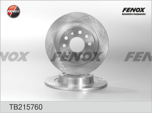 Fenox TB215760 - Гальмівний диск autocars.com.ua