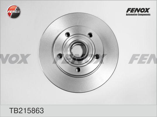 Fenox TB215863 - Гальмівний диск autocars.com.ua