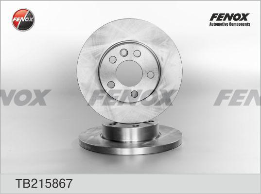 Fenox TB215867 - Тормозной диск avtokuzovplus.com.ua